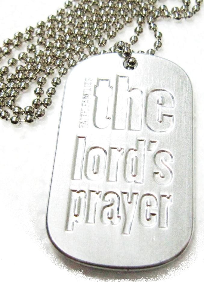 lords prayer dog tag